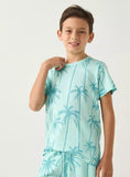 Juniors blue palm tree tshirt (Summer)