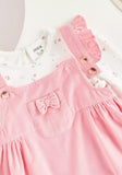 Max pink pinafore dress with white shirt (set of 2) (Winter)