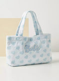 Barbie blue heart plush handbag