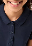 Juniors navy girls polo tshirt (Summer)
