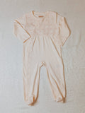 Giggles pink checkered bow sleepsuit