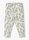 Juniors all over grey leafs printed shirt & pyjama set (set of 2)