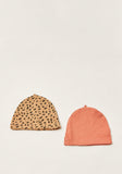 Juniors cheetah print cap (set of 2)