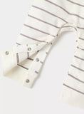 Juniors sheep applique stripped openfeet sleepsuit (Winter)