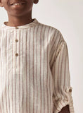 Eligo striped cream dress shirt