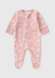 Matalan all over hearts printed fleece zipped sleepsuit (Winter)