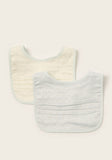 Giggles striped textured bib(set of 2)