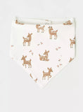 Juniors deer textured bandana bib (set of 3)
