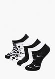 Nike black & white printed textured socks (set of 6)