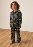 Juniors camp printed shirt & pyjama set (set of 2)