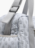 Giggles grey quilted Diaper Bag with Double Handle and Zip Closure