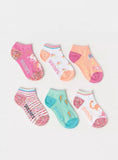 Skechers multicolor printed ankle socks (pack of 6)