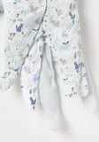 Juniors blue fox printed sleepsuits (set of 3)