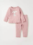 Juniors pink dancing rabbit shirt & pyjama set (set of 2)
