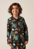 Juniors camp printed shirt & pyjama set (set of 2)
