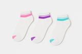 Juniors Pink,Blue,& Purple stripes socks(set of 3)