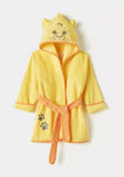 Juniors lion embroidered kids towel bathrobe