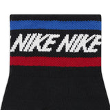 Nike black logo text ankle socks (set of 3)