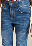 Juniors denim midwash jeans