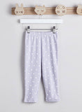 Juniors purple polka dots shirt & pyjama set (set of 2)