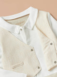 Giggles beige coat formal sleepsuit