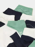 Juniors checked boxes print ankle socks (pack of 7)