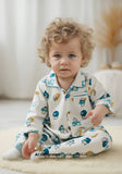 Juniors all over printed shirt & Pyjama set (set of 2)