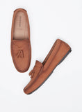 Mister duchini men's brown loafers with tassels