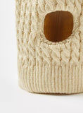 Juniors beige textured monkey cap (winter)