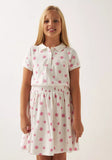Juniors all over pink flowers printed frock (Summer)