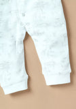Giggles zebra embroidered formal bow sleepsuit