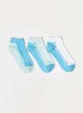 Juniors colorful textured ankle socks (pack of 3)
