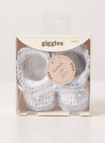 Giggles blue infant knitted booties (Box packaging)