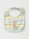 Juniors bear printed bib with button closure