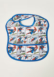 Juniors All over Superman Pocket Feeding Bib (waterproof)