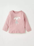 Juniors pink dancing rabbit shirt & pyjama set (set of 2)