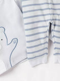 Juniors bear & stripe printed shirt & pyjama set (set of 2)