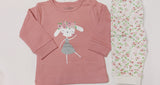 Juniors bunny & floral orinted shirt & pyjama set (set of 2)