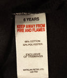 Matalan black fearless heart fleece lined sweatshirt (Winter)