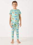 Juniors colorful dino & space printed shirt & pyjama set (set of 2) (Summer)