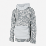 Nike grey all over printed hoodie with big front pocket (Winter)
