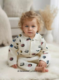 Juniors alphabet printed shirt & pyjama set (set of 2)
