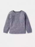 Juniors grey ribbed shirt & pyjama set (set of 2)