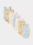 Juniors birds & stripe printed bodysuits (set of 6)
