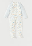 Juniors all over animal printed pastel sleepsuit