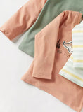 Juniors dino colorblock Fullsleeves tshirts (set of 3)