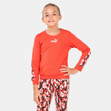 Puma orange printed girls sweatshirt (winter)