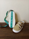 Florabella golden glittery shoes with bow