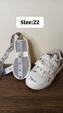 R&B white dino printed shoes