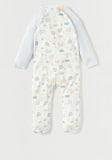 Juniors light pastel all over animals printed sleepsuit
